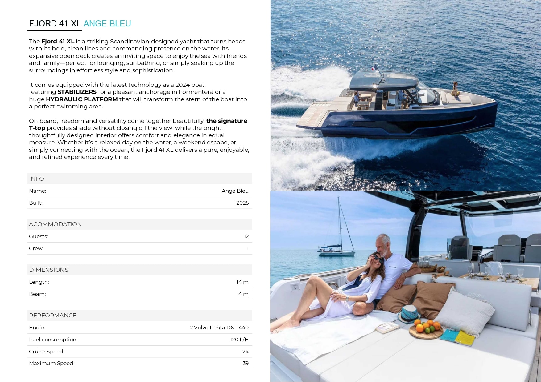 ANGE BLEU yacht charter Ibiza — photo 3
