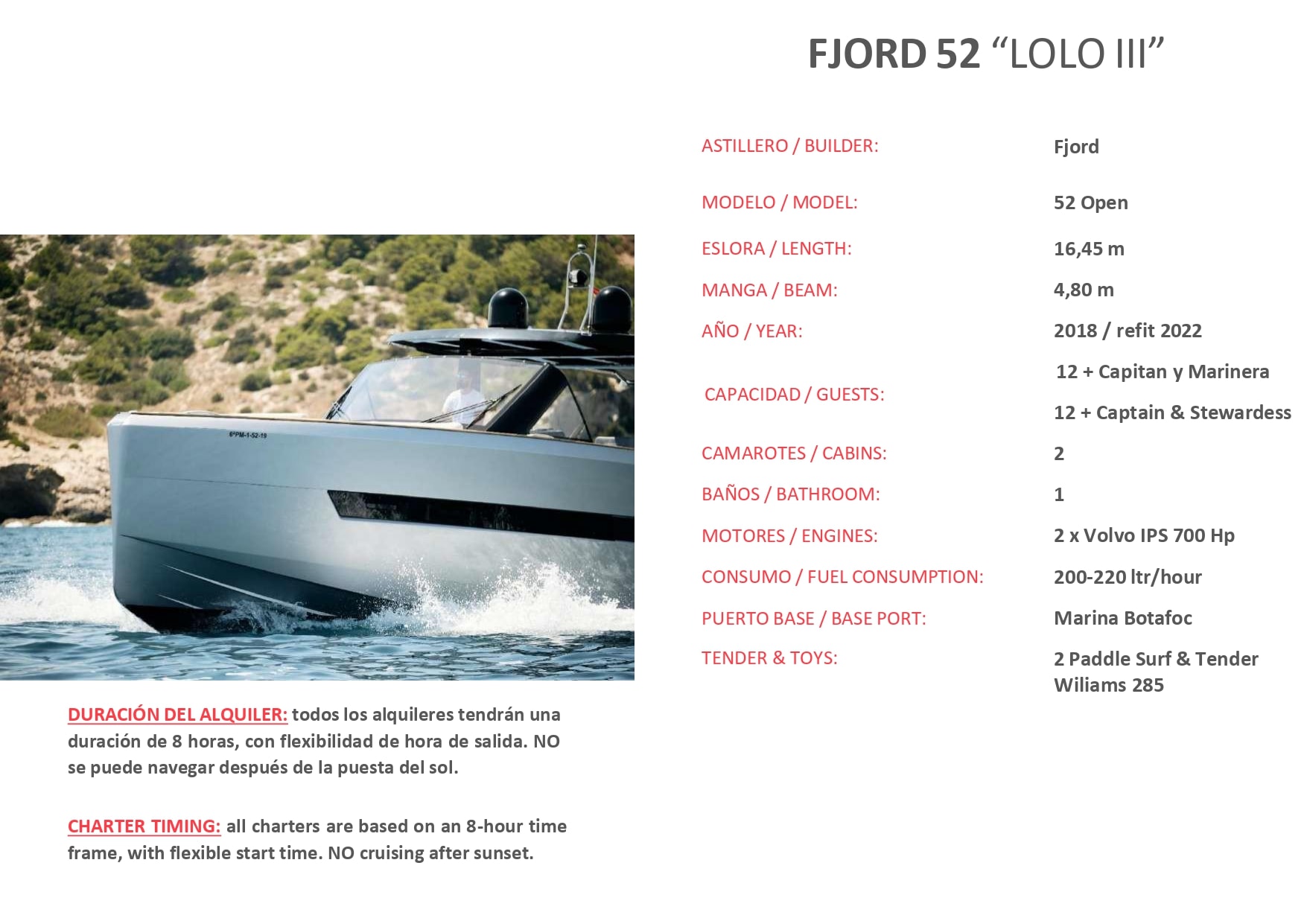 LOLO III yacht charter Ibiza — photo 7