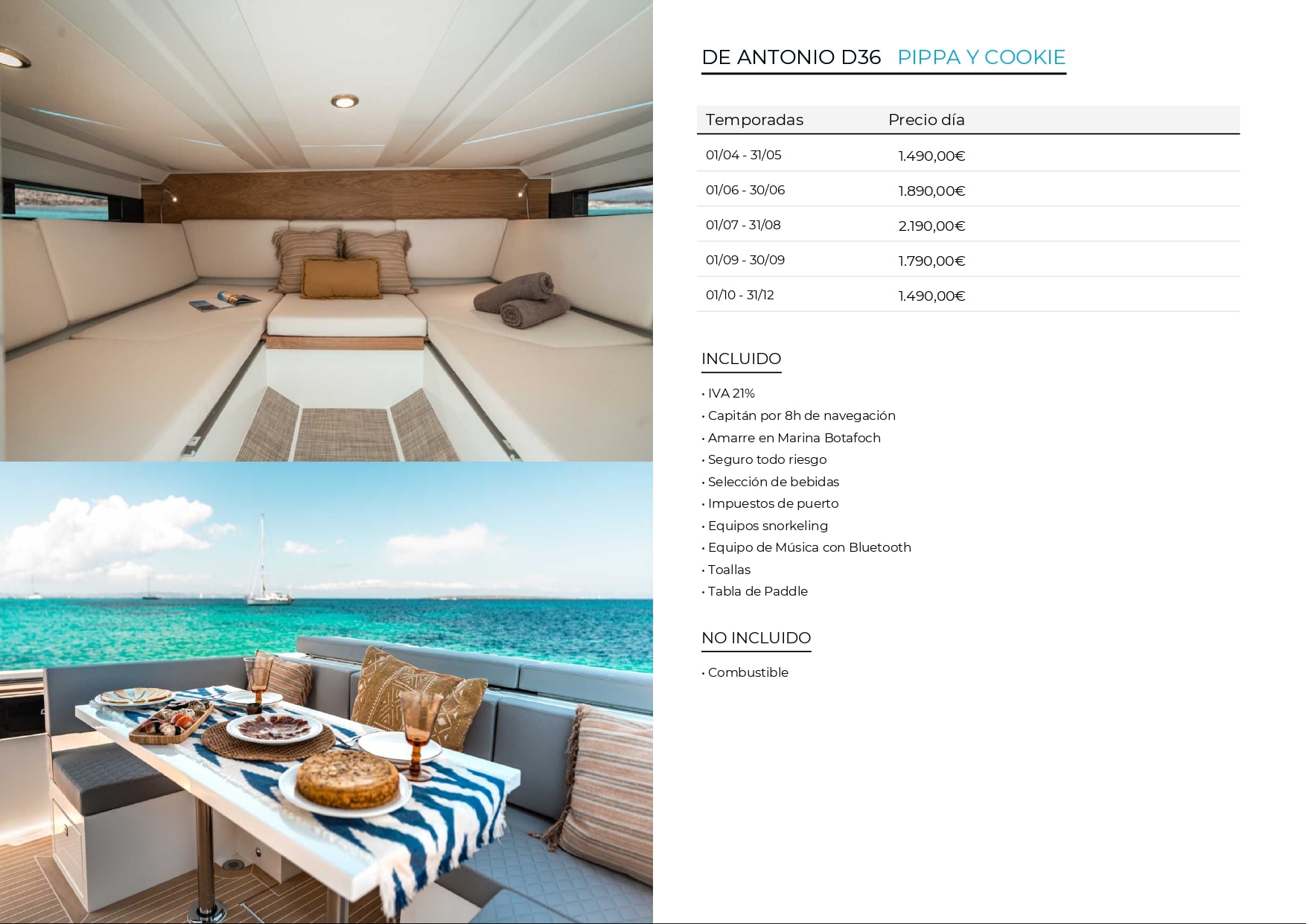PIPPA Y COOKIE yacht charter Ibiza — photo 3