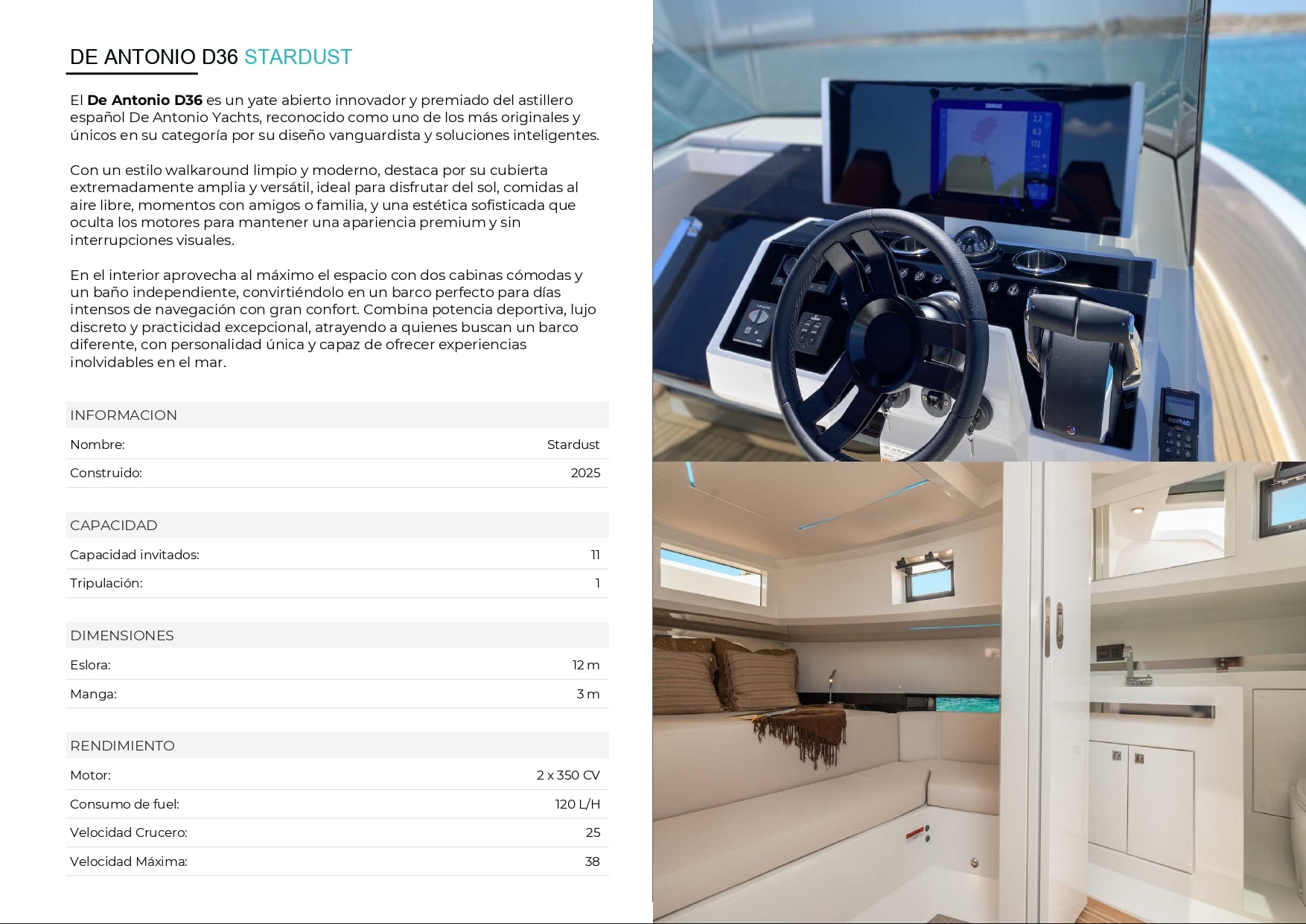 STARDUST yacht charter Ibiza — photo 3