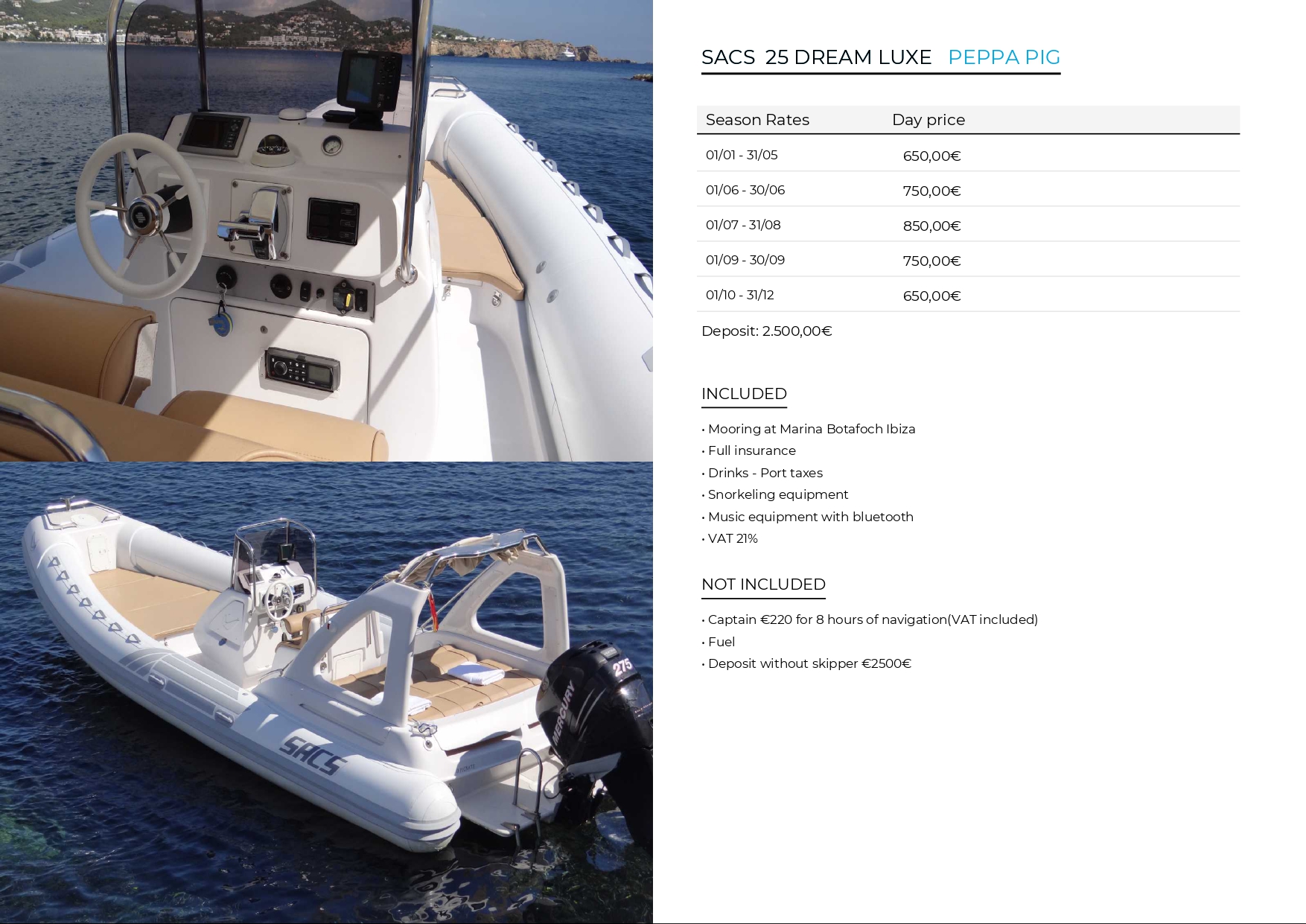 PEPPA PIG yacht charter Ibiza — photo 3